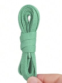 New Colorful Polyester Flat Shoelaces, Solid Color Laces For Canvas Shoes, Sneakers