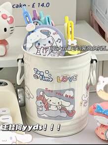 Sanrio 1 pezzo Portapenne da ufficio Sanrio, creativo e insolito, ampio portapenne - Organizer da scrivania portatile per ufficio, adatto per uso in ufficio e per studenti, stile retrò artistico, per forniture scolastiche, back to school