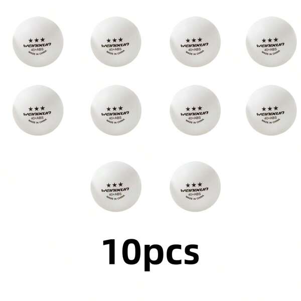 10 pezzi Palline da ping pong in materiale ABS, alta elasticità e durevoli, adatte per competizioni e uso ricreativo