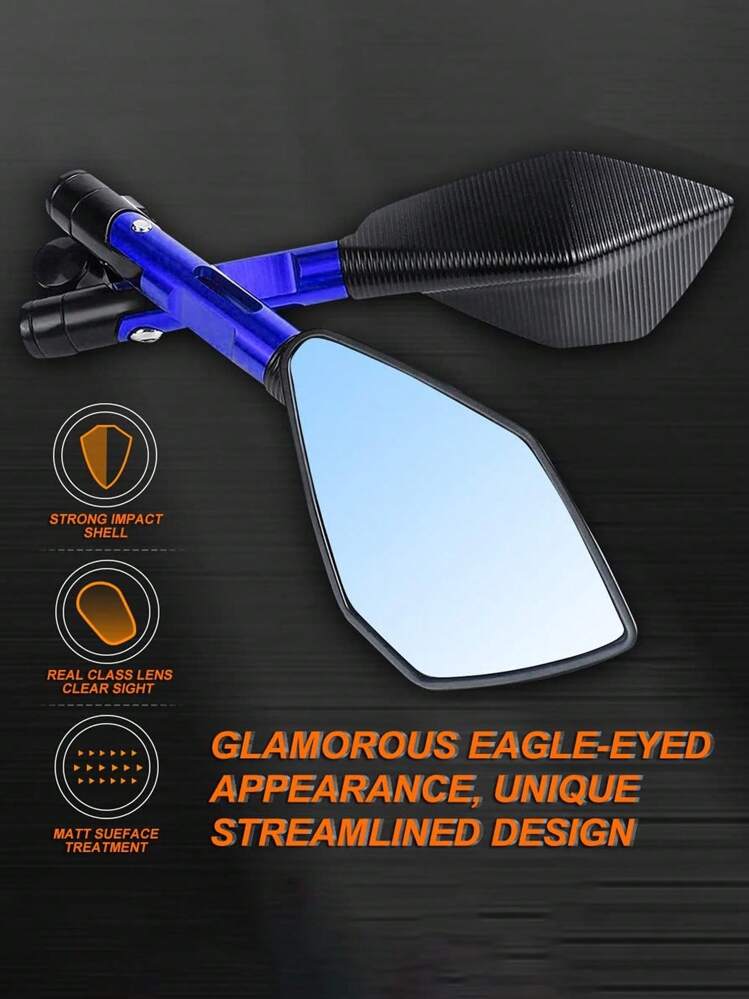 Moto modificación aleación de aluminio espejo retrovisor espejo retrovisor calle coche deportivo espejo retrovisor anti-vibración - Dorado - Añade 4
