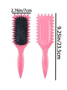 尼龙和荞麦秆制成的梳子是完美的情人节礼物。它具有按摩功能，干湿发均可使用，轻松梳理顺滑秀发，不打结。小巧便携，易于携带。 - 均碼 - 查看 4