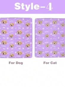 定制宠物照片毯，定制狗狗/小猫名字毯，个性化宠物脸毯，带照片和名字的狗狗毯，猫咪照片印花毯，送给狗爸狗妈的礼物。个性化狗狗脸毯，带狗爪/鱼骨图案，宠物生日礼物，宠物回家礼物。装饰性、雕刻时尚、潮流、多彩、复古、可爱、简约、萌宠定制、独特、个性化宠物周年纪念礼物、生日礼物、宠物用品、2025万圣节配饰、印有宠物名字的个性化宠物毯