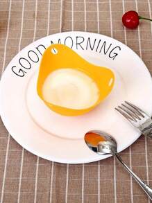 煮蛋器杯、煮蛋器模具杯、硅胶煮蛋器、带环架的煮蛋器杯、适用于微波炉空气炸锅炉灶煮蛋的煮蛋杯、不粘、4 件套、颜色随机