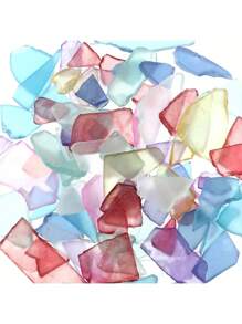 Gói 500g/17,63oz Thủy tinh biển dùng làm đồ thủ công, Đồ trang trí bằng thủy tinh biển phẳng Thủy tinh biển mờ, Đồ làm đầy bình hoa, Thủy tinh biển nghiền nát dùng để trang trí tiệc cưới trên bãi biển, Đồ trang trí hồ cá tại nhà, Đồ dùng thủ công mỹ nghệ tự làm (Nhiều màu) - Nhiều màu - Xem 11