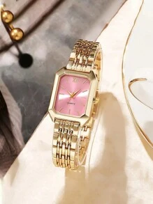 Orologio al quarzo con cinturino in acciaio inossidabile, design minimal e raffinato, stile retrò alla moda di Hong Kong