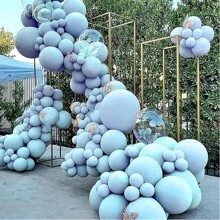 高品质乳胶气球套装 18/12/10/5 英寸派对装饰气球适合生日、情人节婚礼、毕业派对、新季节新娘送礼会、性别揭示派对装饰气球 - 彩色 - 查看 7