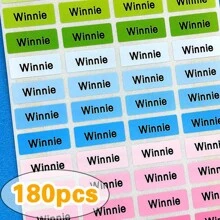 60/120/180pcs Personalized Daycare Name Labels ,Custom Colored Name Labels - Waterproof Name Stickers For Bottles And School Supplies - Multicolor - View 6