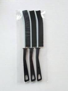 3 piezas Cepillos de cerdas rígidas para limpieza de grietas, cepillos de limpieza pequeños, cepillos limpiadores de lechada, cepillos para inodoro, cepillos para fregar azulejos de ducha, herramientas de limpieza para rincones estrechos, adecuados para el hogar, el baño y la cocina