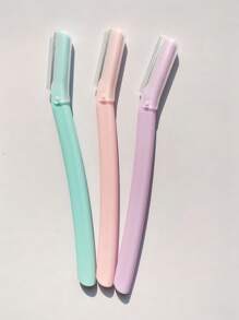 40pcs/18pcs/6pcs/3pcs Eyebrow Trimmer Razors, Stainless Steel Straight Handle Eyebrow Shavers Makeup Tool, Unisex Painless Hair Remover With Protective Cap, Ideal For Beginners To Avoid Injury On Face And Body, Precision Eyebrow Grooming Tool,Makeup,Cheap,Room Decor,Vanity,Travel,Bedroom,Makeup Accessories,Eyebrow Razor