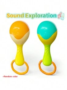 1 件套蒙特梭利婴儿玩具乐器摇铃沙锤铃铛儿童玩具儿童早教玩具 - 彩色 - 查看 12