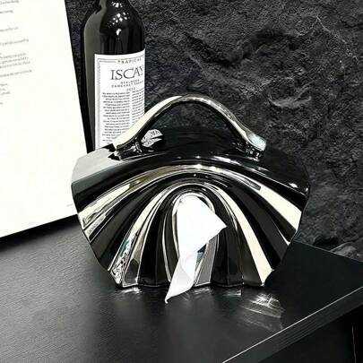 1 Stück hochwertige Keramik Taschentuchbox, kreatives Handtaschendesign Taschentuchhalter, elegante Wohndekoration Taschentuchbox, Wohnzimmer Taschentuchbox, raffiniertes Design kreative Taschentuchaufbewahrungsbox, Büro-Accessoire Taschentuchbox, Wohnzimmer Dekoration, Schlafzimmer Dekoration, Tisch Taschentuchspender