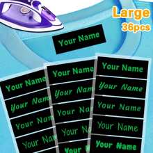 Customized Clothes Personalized Name Stickers Can Be Ironed On Clothes And Washable Labels, Washable Sewing/Iron Name Tags, Suitable For School Uniforms, Bed Sheets, Hats, Socks, School Bags, Etc. Stylish, Adorable, High-Quality Custom, Personalized, School Students, Kids For Birthdays School, Office, Home, Multi-Functional, For Valentine's Day, For Weddings, For Housewarming, Back To School Supplies,Customized Stickers,Warm Ambience - Multicolor - View 30