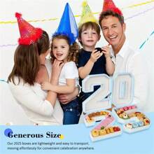 1pc 2025 Candy Number & Letter Cake Box, Suitable For Birthday/Party/Gathering/Weekend Party/Anniversary And Other Occasions