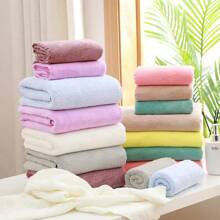 2PC Bath Towels Set Soft Highly Absorbent Quick-Drying Coral Velvet Bath Towel Adults Hotel & Spa Use JDTS - màu xanh lá - Xem 4