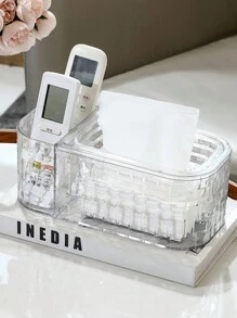 三格多功能纸巾盒轻巧奢华家居客厅茶几遥控器收纳盒创意纸巾盒返校 - 彩色 - 查看 6