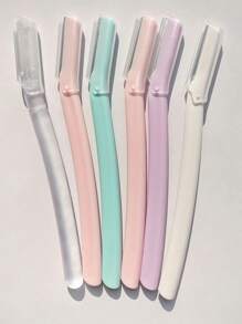 40pcs/18pcs/6pcs/3pcs Eyebrow Trimmer Razors, Stainless Steel Straight Handle Eyebrow Shavers Makeup Tool, Unisex Painless Hair Remover With Protective Cap, Ideal For Beginners To Avoid Injury On Face And Body, Precision Eyebrow Grooming Tool,Makeup,Cheap,Room Decor,Vanity,Travel,Bedroom,Makeup Accessories,Eyebrow Razor