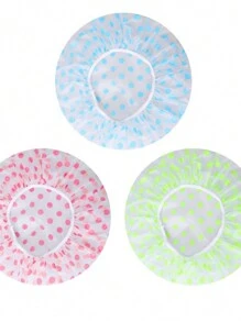 4 Pcs Shower Caps, Adjustable Printed Cap, Reusable Waterproof Bath Caps With Elastic Band, Bath Hair Hat For Women Ladies Spa Salon