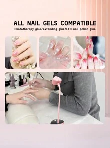 1 peça Lâmpada de Gel LED UV para Unhas Luz UV Roxa Máquina de Fototerapia para Unhas, Lâmpada de Manicure Profissional Secador de Esmalte em Gel Ultravioleta de Plástico Lâmpada de Esmalte em Gel UV para Unhas Cura Rápida Secagem Rápida Cola para Esmalte Lâmpada para Assar Unhas Alça Portátil Máquina de Unhas com Grande Espaço Sensor Inteligente Automático para Cura de Esmalte em Gel Uso em Salão e Arte em Unhas DIY para Casa, Melhores Presentes para Meninas, Novos Acessórios para Lâmpada de Unhas para Unhas dos Pés e Unhas Material Escolar - Rosa - Ver 7