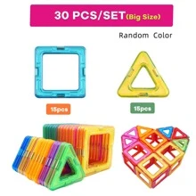 30 khối xây dựng từ tính, đồ chơi từ tính tự làm cỡ lớn, bộ xây dựng thiết kế cho trẻ em, quà tặng đồ chơi sáng tạo (màu ngẫu nhiên), khối từ tính, gạch từ tính, khối xây dựng, khối từ tính, đồ chơi từ tính, đồ chơi cho bé trai - Nhiều màu - Xem 7