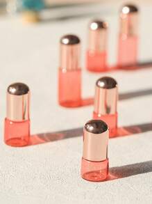 4pcs 1/2/3/5ml Rose Gold Roll-On Glass Bottles, Perfume Mini Refillable ConTrainers, Portable Beauty Tools For Travel And Makeup, Spray Bottle, Mini Hand Sanitizer - Pink - View 5