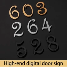 10cm(0-9)Acrylic Mailbox Number, Office Door Number Sticker, Enhanced 3D Effect Signage - Multicolor - View 3