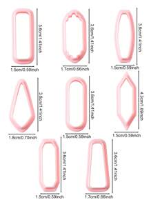 Lange geometrie vierkante klei snijders, polymeer klei snijder voor het maken van oorbellen zachte aardewerk oorbellen DIY oorbellen sieraden hangers klei gereedschap