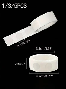 100/300/500 件透明可拆卸双面气球胶带（每卷 100 条）DIY 适用于剪贴簿工艺日记装饰、家庭婚礼生日节日派对气球装饰 - 透明 - 查看 3