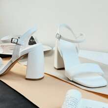 Solid Color Fashionable, Elegant, Soft And Comfortable High Heel Sandals