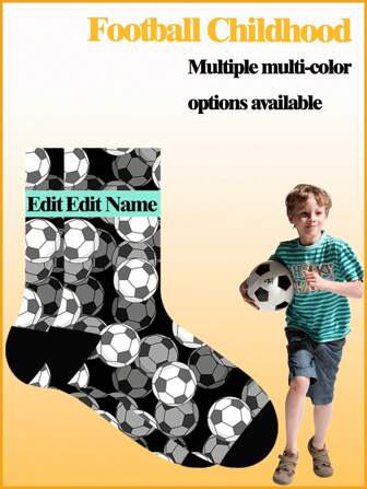 زوج من الجوارب المخصصة بأسماء كرة القدم