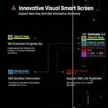 Explorer Edition DOCKCASE Smart SSD Enclosure 10s Power Loss Protection NVMe M.2 Enclosure Real-Time Health Detection Dual Type-C Ports USB-C 3.2 Supports NVMe SSD Up To 4TB Silver - GlossySilver1 - View 4