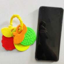 1 件/2 件，水果形硅胶牙胶 - 婴儿出牙胶，用于幼儿磨牙和固定牙齿 - 复活节礼物，摇铃功能，易于清洁，（颜色随机）