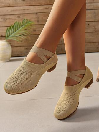 Casual Sport Shoes, Low-Top Ballet Dance Shoes With Low Heels, Non-Slip Soft Bottom, Suitable For Ballet, Jazz, Square Dancing, Versatile & Breathable, Comfortable For Teachers