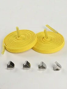 Slouchy Elastic No-Tie Shoelace For Flat Shoes, Canvas Shoes, Sneakers, Athletic Shoes - Multicolor - View 32