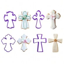 AG MANUALIDADES First  Cross Cookie Cutters - Purple - View 1
