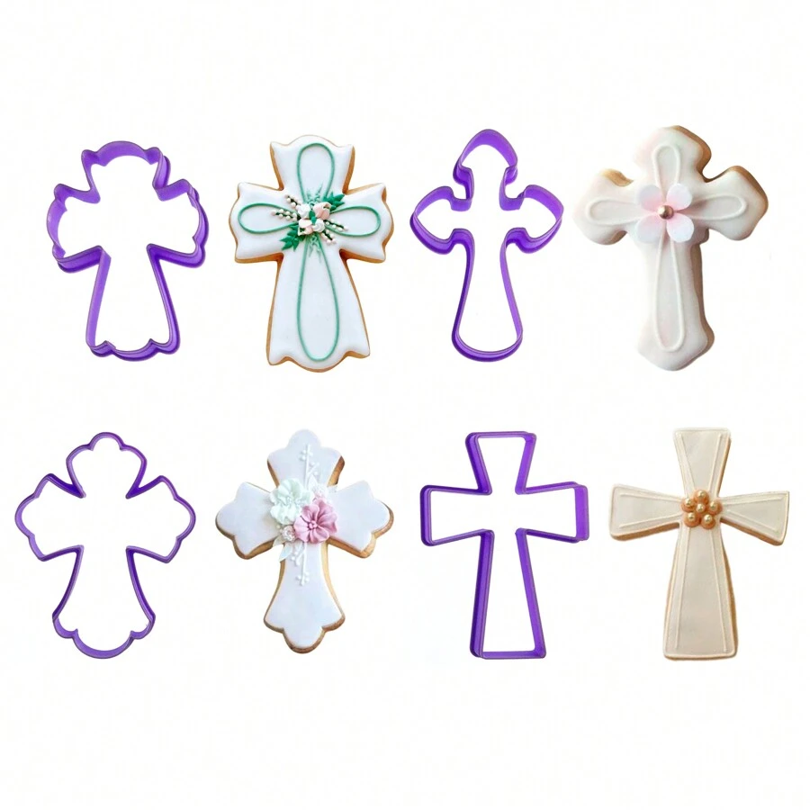 AG MANUALIDADES First Cross Cookie Cutters - Purple - View 1