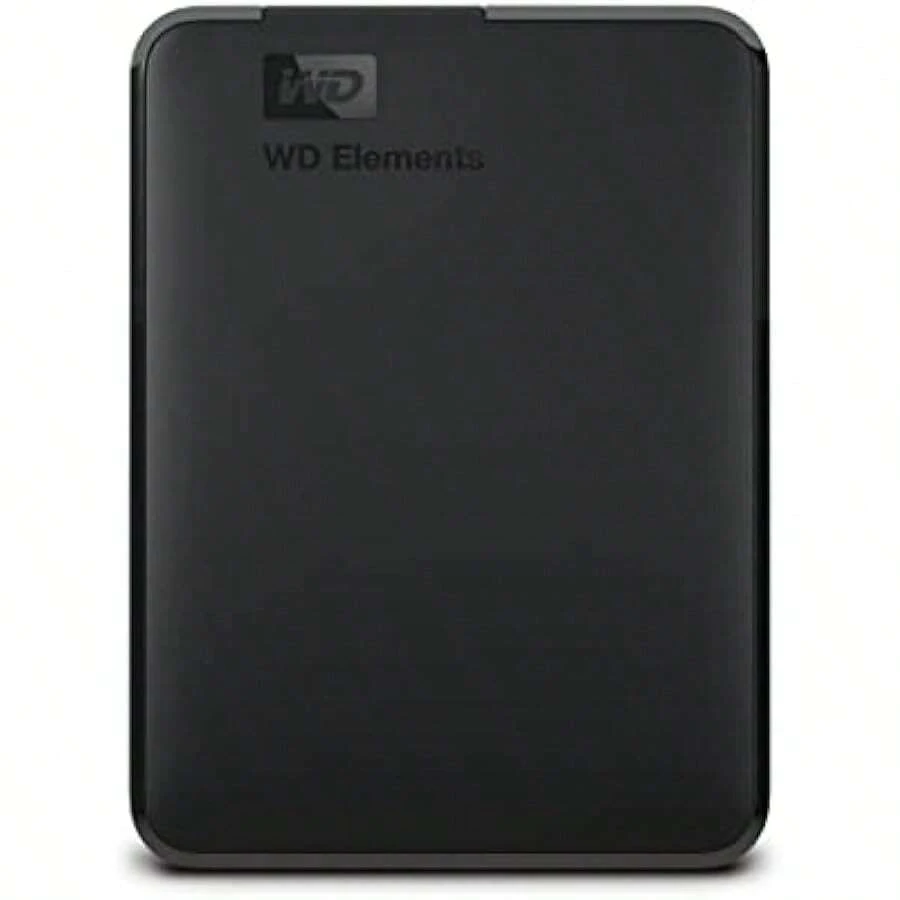 2TB Elements Portable External Hard  USB 3.0 Interface Portable External Storage Plug-And-Play SuperSpeed USB 3.2 Gen 1 Formatted For PC  Black - 2TB-HDD - View 1