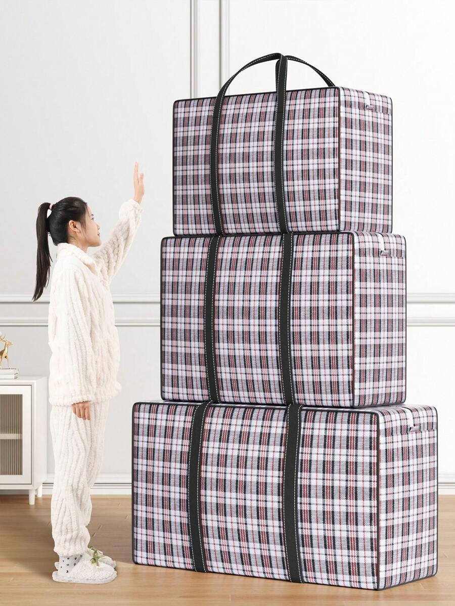 1 Túi đựng đồ cầm tay chống nước dung tích lớn có thể gập lại, Túi đựng chăn, Túi đựng quần áo, Túi đóng gói khi di chuyển, Túi đóng gói di động dung tích lớn, Túi xách bền chất lượng cao, Bộ đóng gói di động ký túc xá, Thích hợp cho đóng gói di động, Du lịch công tác, Di động ký túc xá - Nhiều màu - Xem 1