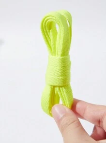 New Colorful Polyester Flat Shoelaces, Solid Color Laces For Canvas Shoes, Sneakers