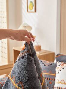 1 件秋冬季保暖厚毛绒沙发垫，防滑沙发套，波西米亚简约现代防尘，可机洗，宠物友好型保护沙发毯，适合 1-4 座沙发、卧室、办公室、客厅 - 深灰色 - 查看 8