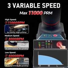 Cordless Angle Grinder For Milwaukee 18V Battery, Angle Grinder With 11000 RPM Brushless Motor, 3 Variable Speeds Grinders For Cutting, Griding, Polishing. - US A Type Plug(110-127V) - View 6