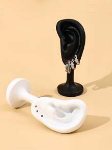 1pc Earring Display Stand, Jewelry Earring Holder Rack, Faux Ear Model For Jewelry Store Live Streaming, Earrings Decoration Props