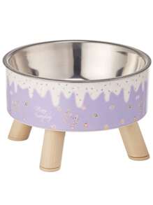 1 Stück Eis-Muster Erhöhter Napf mit Nackenstütze für Haustiere, rutschfeste und verschüttungssichere Hochleistungsfutter- und Wasserschale für Hunde & Katzen - Verschiedenfarbig - Übersicht 15