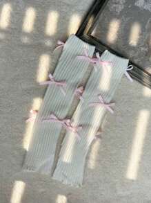 1/2 双女式蝴蝶针织腿套，中长腿套，洛丽塔女学生风格，适合秋冬季、万圣节、圣诞节服装 - 蝴蝶襪套 - 查看 17