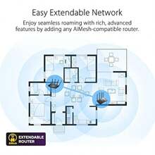 ASUS TUF Gaming AX3000 V2 Dual Band WiFi 6 Router 2.5Gbps Port Mobile Game Mode AI Mesh Adapt QoS  Internet Security Gear Accelerator - WIFI6AX3000TUFgaming - View 3