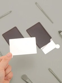 1PC Stainless Steel Multi-Color Carded Makeup Mirror Student Dormitory Desktop Small Mirror Ladies Dressing Mirror Travel Gift For Girlfriend And Mother Birthday Gifts Graduation