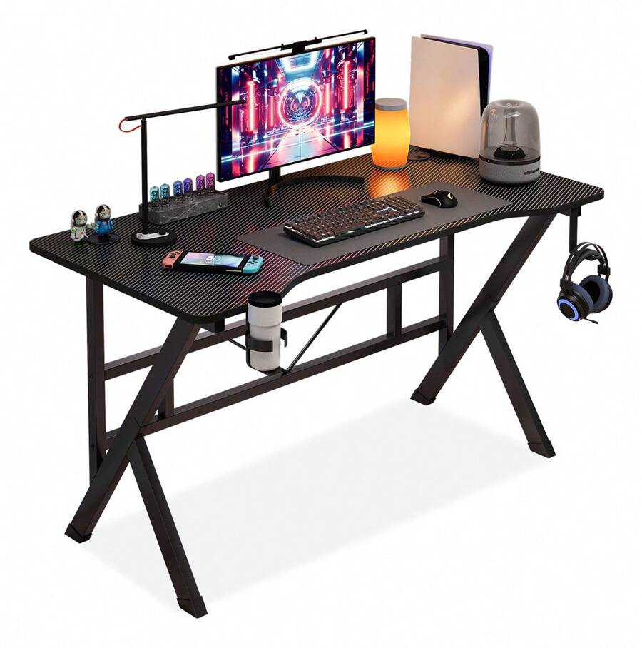 Mesa Escritorio Computador Minimalista Gamer Radlove L Mdf - Negro - Ver 1