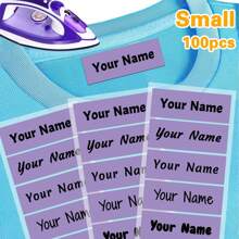 Customized Clothes Personalized Name Stickers Can Be Ironed On Clothes And Washable Labels, Washable Sewing/Iron Name Tags, Suitable For School Uniforms, Bed Sheets, Hats, Socks, School Bags, Etc. Stylish, Adorable, High-Quality Custom, Personalized, School Students, Kids For Birthdays School, Office, Home, Multi-Functional, For Valentine's Day, For Weddings, For Housewarming, Back To School Supplies,Customized Stickers,Warm Ambience - Multicolor - View 35