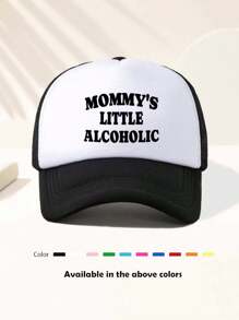 1顶男女通用“Mom”字母印花趣味棒球帽，可调节户外遮阳帽，适合旅行、海滩、运动，Y2K风格，老爹帽，透气网眼卡车帽，最佳节日礼物 - 彩色 - 查看 9