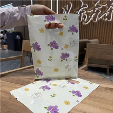 200pcs-Little Rabbit And Little Flower Gift Packaging Bag,Small Accessory Handbag,Cute Bunny Storage Bag,Suitable For Valentine's Day, Party Holidays, Birthday Gift Packaging Bags
