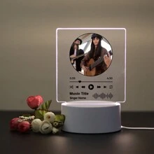 1pc Customized Photo Music Lamp, Personalize With Your Photos To Share Your Precious Memories And Cherished Moments. It's The Perfect Gift For Family And Friends. Can Be Used As Wall Decor, Home Decor, Valentine's Day, Birthday, New Year Gift Or Souvenir. - Multicolor - View 17